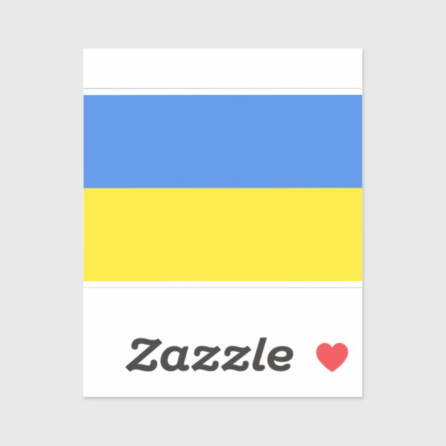 Support Ukraine Sticker Ukrainian Flag (Sheet)