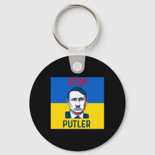 Support Ukraine Stop Putler Keychain