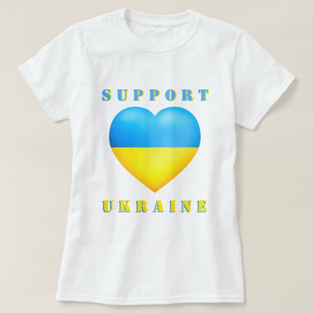 Support Ukraine T-Shirt Flag of Ukraine Freedom (Design Front)