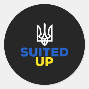 Support Ukraine This Is My Suit Ukrainian Flag Sui Classic Round Sticker