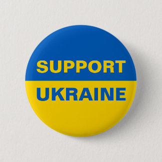 Support Ukraine Ukrainian Flag 2 Inch Round Button