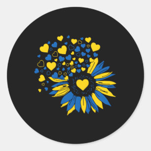 Support Ukraine Ukrainian Flag He S Classic Round Sticker
