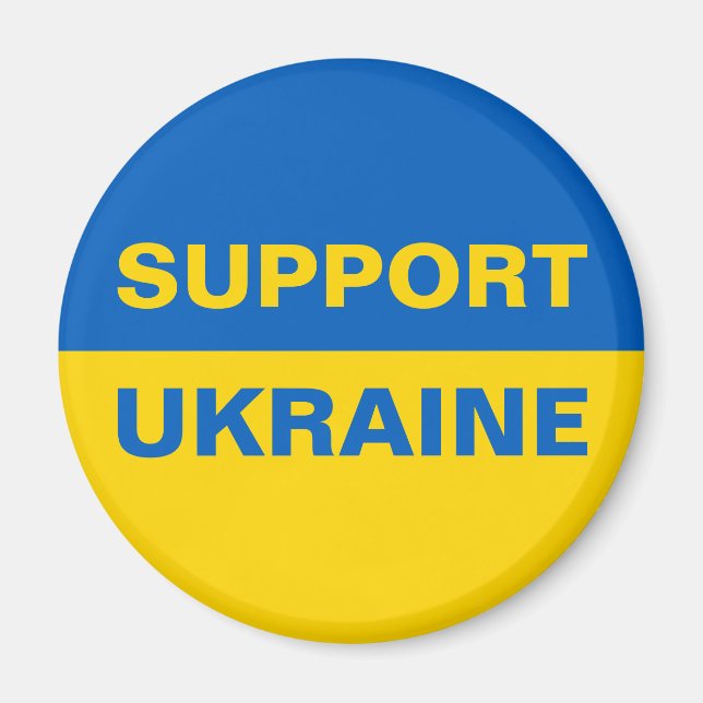 Support Ukraine Ukrainian Flag Magnet (Front)