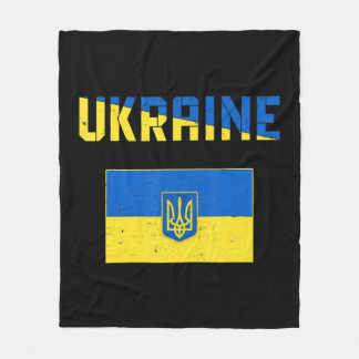 Support Ukraine Vintage Costume I Stand With Ukrai Fleece Blanket