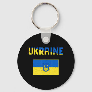 Support Ukraine Vintage Costume I Stand With Ukrai Keychain