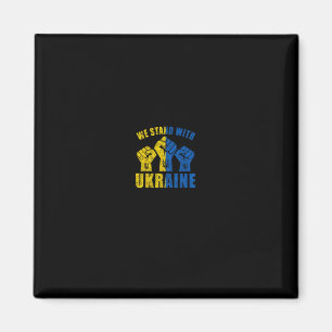 Support Ukraine - We Stand With Ukraine Flag Desig Magnet