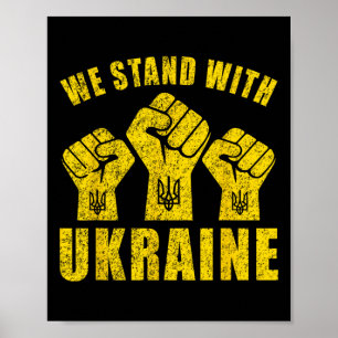 Support Ukraine - We Stand With Ukraine  Poster