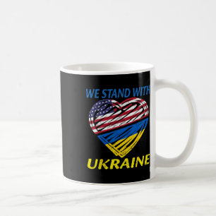 Support Ukraine We Stand With Ukraine Usa Flag Ret Coffee Mug