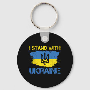 Support Ukraine With This Ukraine Flag I Stand Wit Keychain