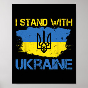 Support Ukraine With This Ukraine Flag I Stand Wit Poster