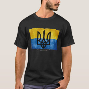 Support Ukrainians Flag Vintage Ukraine Ukrainian T-Shirt