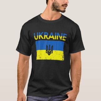 Support Ukrainians Flag Vintage Ukraine Ukrainian T-Shirt