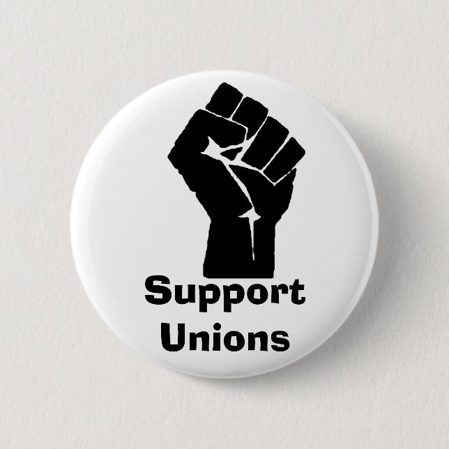 Support Unions 2 Inch Round Button (Front)
