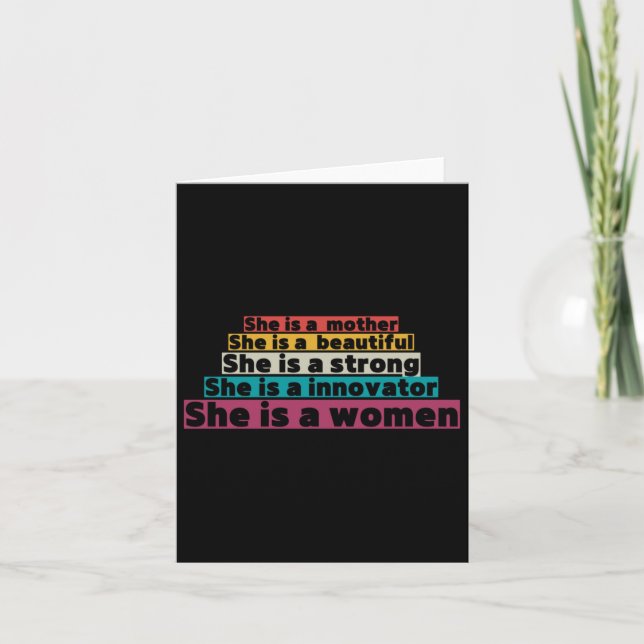 Support Womens Rights  Card (Front)