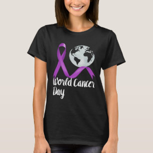 Support World Cancer Day Lavender Graphic Kids And T-Shirt