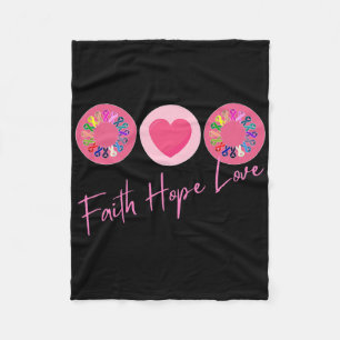 Support World Cancer Day Positive Cancer Awareness Fleece Blanket