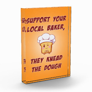 Support your baker they knead the dough round photo block
