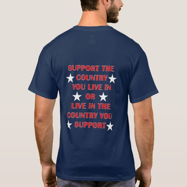 Support Your Country (Back) - Men's Basic T-shirt (Back)