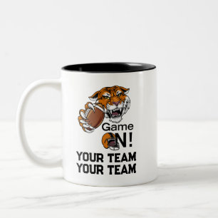 Support Your Football Team Tiger Power Game On Two-Tone Coffee Mug