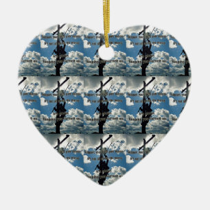 Support your Lineman Ceramic Ornament