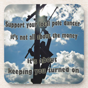 Support your Lineman Coaster