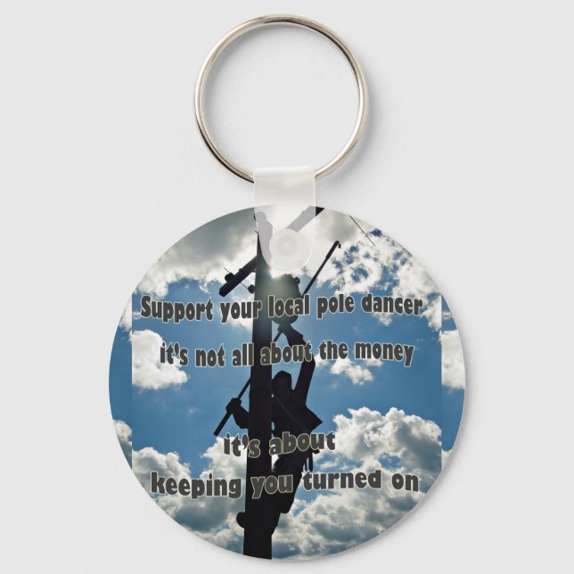 Support your Lineman Keychain (Front)