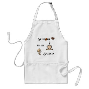 Support your local Barista cute Standard Apron