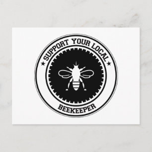 Support Your Local Beekeeper Postcard