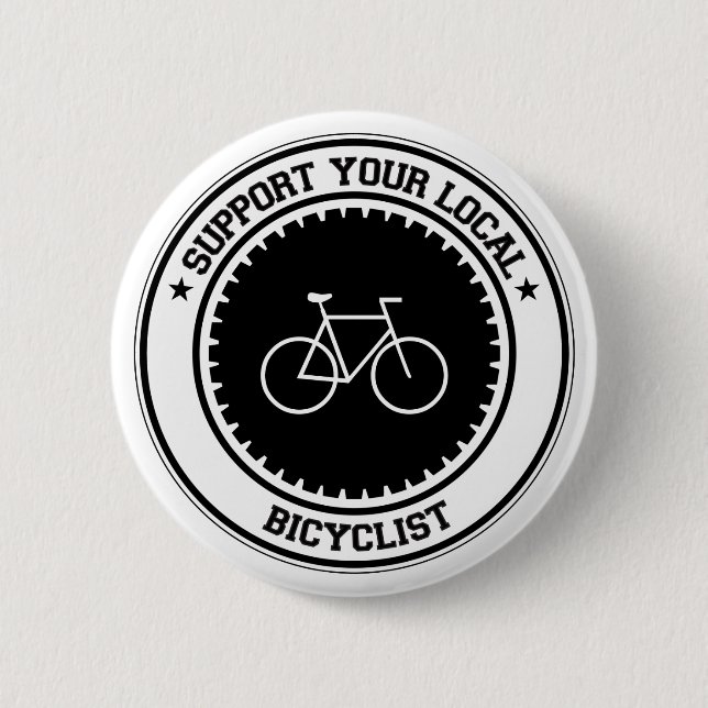Support Your Local Bicyclist 2 Inch Round Button (Front)
