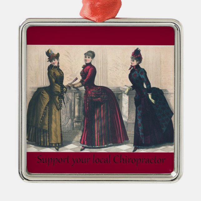 Support your Local Chiropractor Metal Ornament (Front)