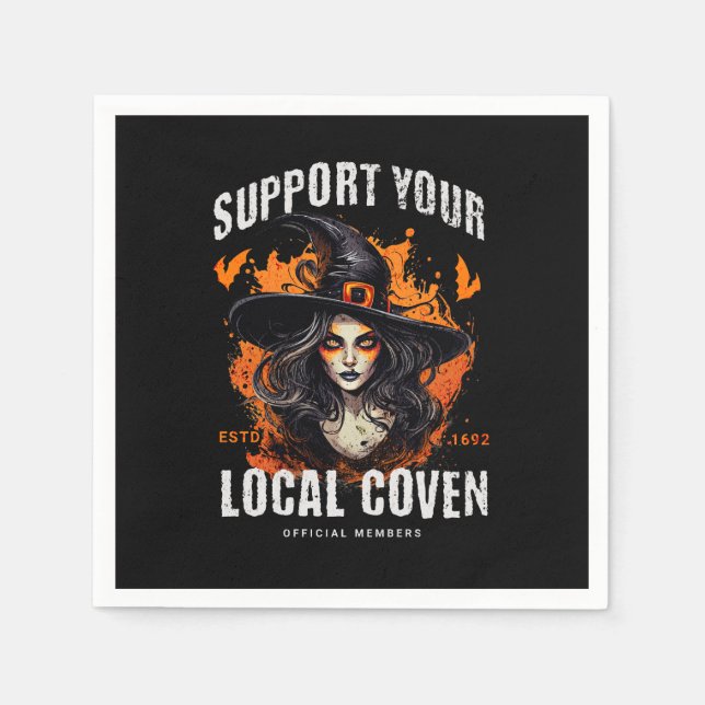 Support Your Local Coven Napkin (Front)