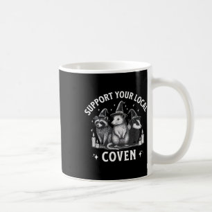 Support Your Local Coven Raccoon Opossum Skunk Hal Coffee Mug