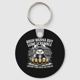 Support Your Local Egg Dealer Funny Easter Bunny E Keychain