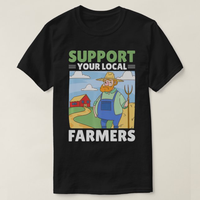 Support your Local Farmers half marathon  T-Shirt (Design Front)