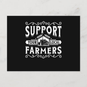 Support Your Local Farmers Postcard