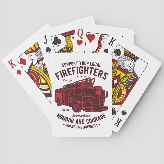Support your local Fire Fighters Playing Cards (Back)