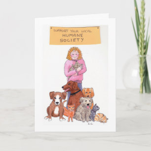Support Your Local Humane Society Thank You Card
