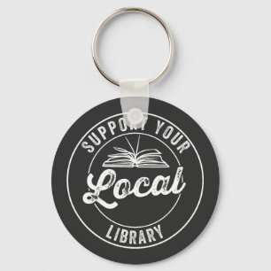 support your local library keychain