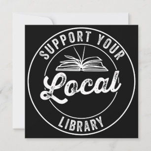 Support Your Local Library Magnet Keychain Coaster Save The Date
