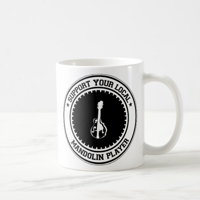 Support Your Local Mandolin Player Coffee Mug (Right)