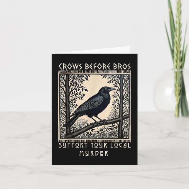 Support Your Local Murder Crows Before Bros Hallow Card (Front)