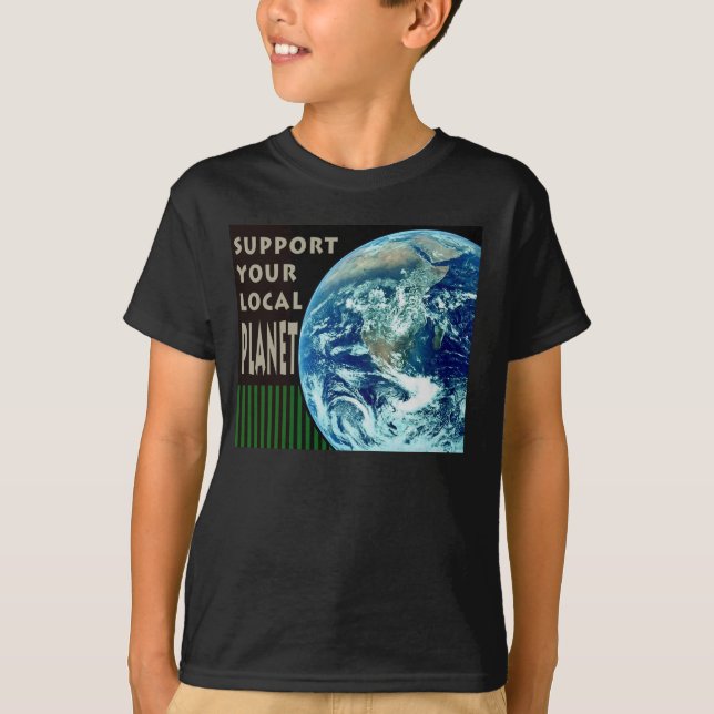 Support Your Local Planet Kids T-shirt (Front)