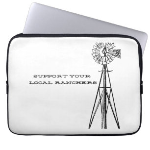 Support your local ranchers laptop case