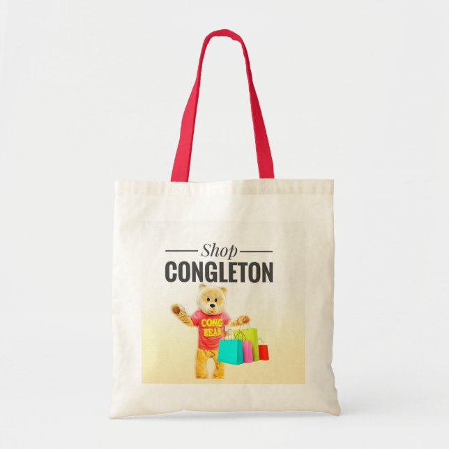 Support Your Local Shops with Cong Bear Tote Bag (Front)