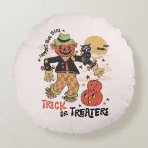Support Your Local Trick Or Treaters – Vintage Round Pillow