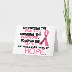 Supporting Admiring Honouring 3.2 Breast Cancer Card