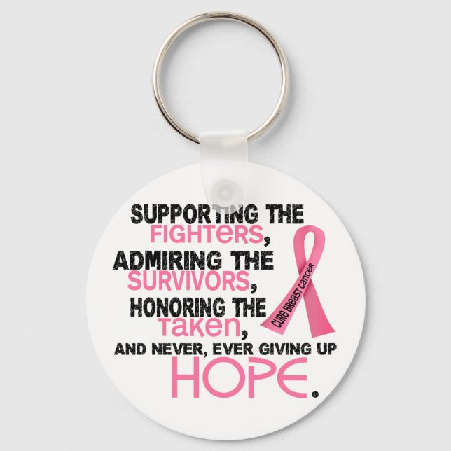 Supporting Admiring Honouring 3.2 Breast Cancer Keychain (Front)