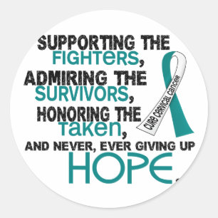 Supporting Admiring Honouring 3.2 Cervical Cancer Classic Round Sticker