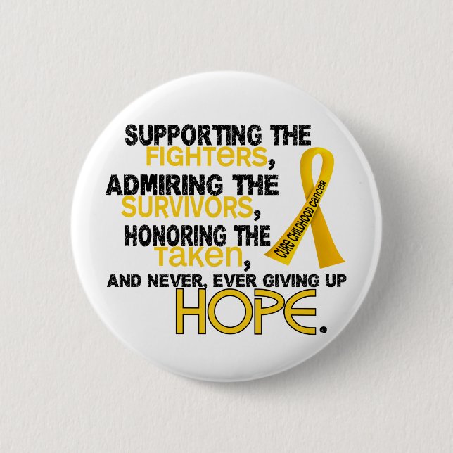 Supporting Admiring Honouring 3.2 Childhood Cancer 2 Inch Round Button (Front)