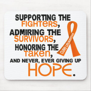 Supporting Admiring Honouring 3.2 Leukaemia Mouse Pad